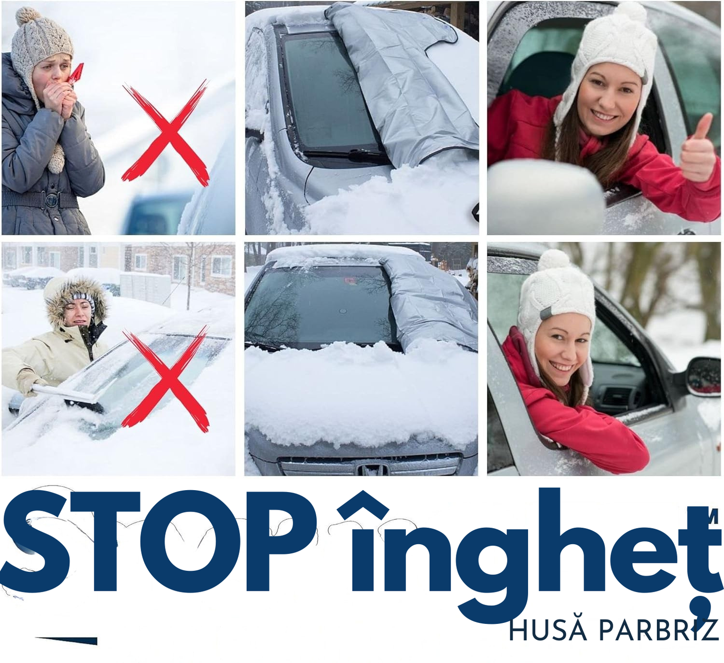 Husă de protecție îngheț parbriz 🥶❄️