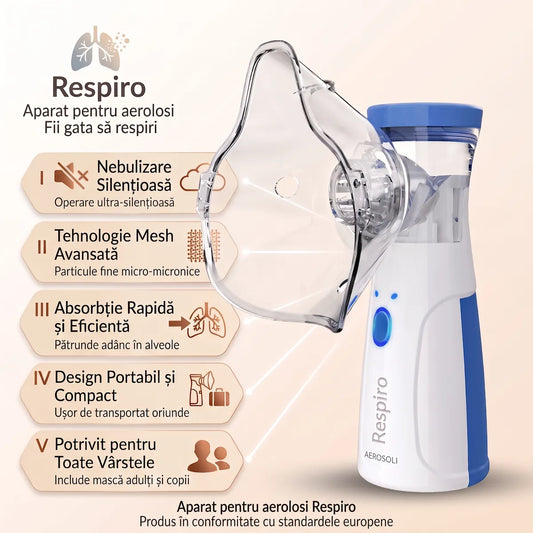 Aparat aerosoli portabil Respiro