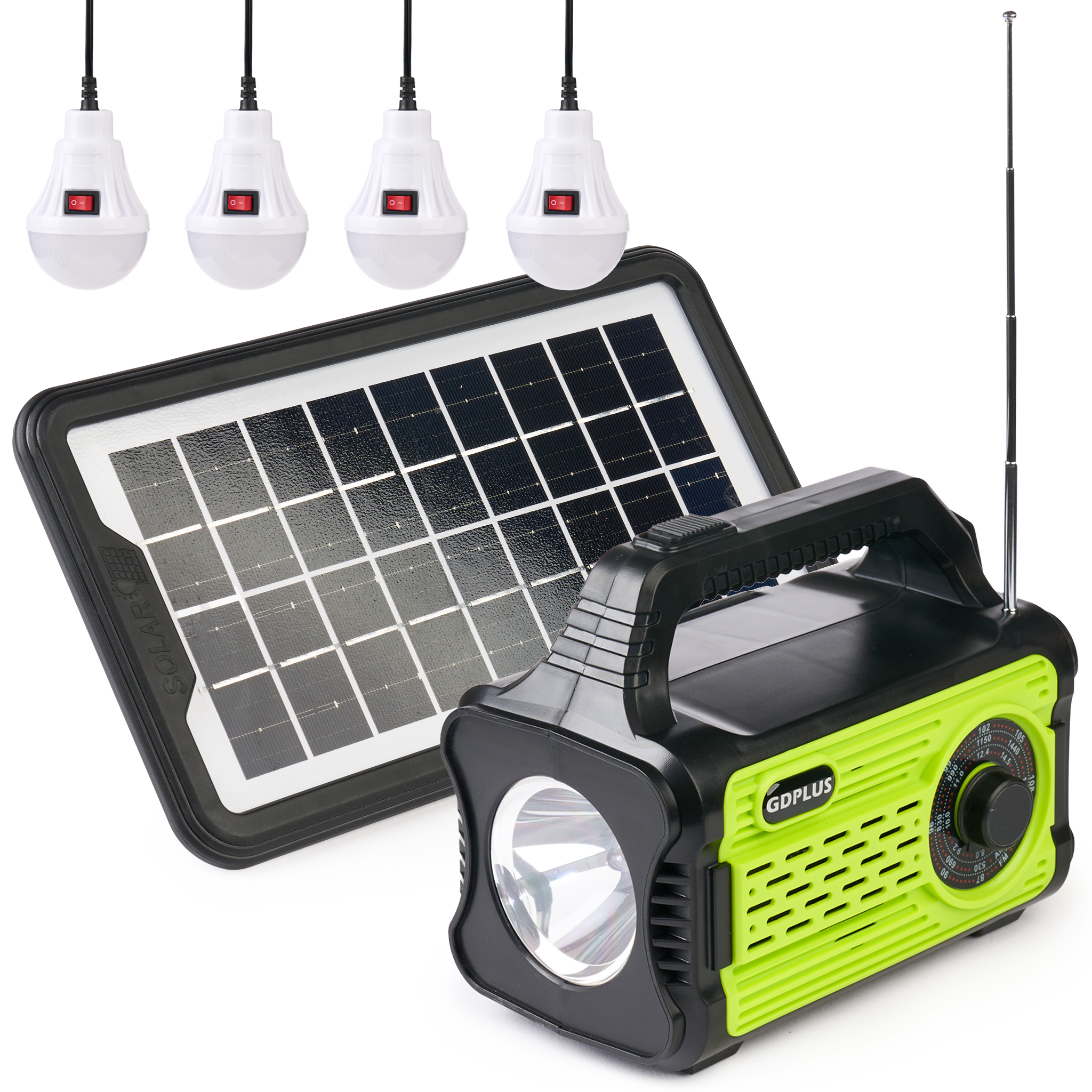 Kit Solar cu Lanterna & Radio GD-8076
